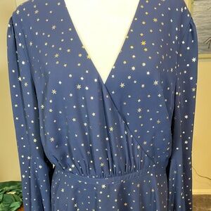 Bebe “Olivia” Draped Crossover Blouse – Size 12 – NWT